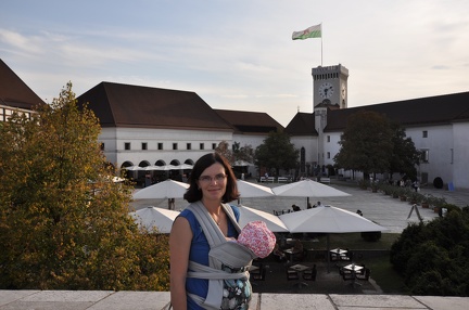 10 Erynn and Greta - Ljubljana Castle Courtyard